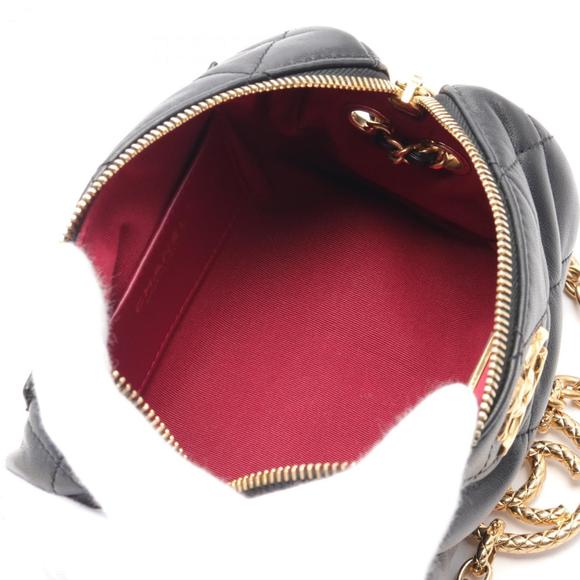 CHANEL Bowling Bag Matelasse Shoulder Leather Women's Black AS3384 - Picture 4 of 8